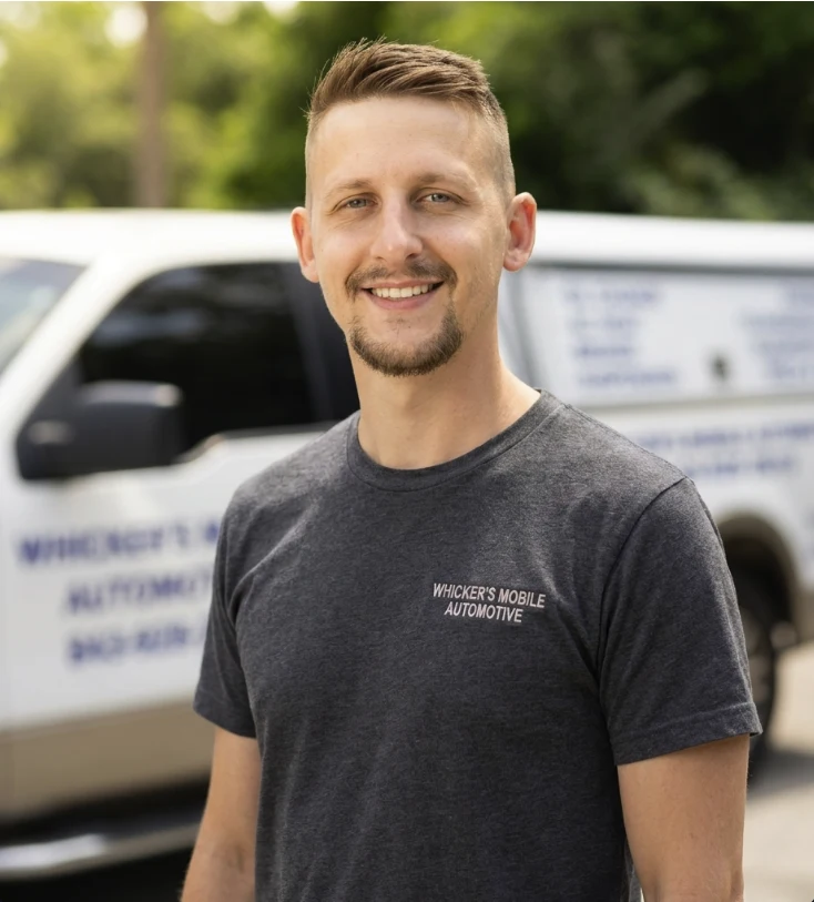 Elijah Whicker, owner of Whicker's Mobile Automotive